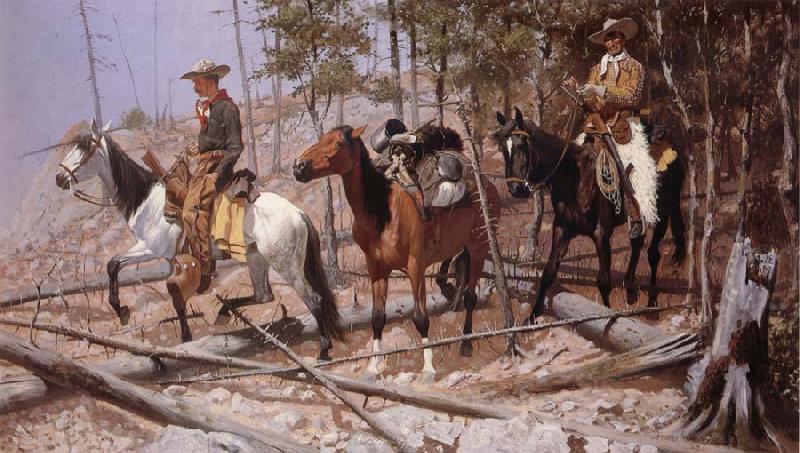 Frederic Remington Prospecting for Cattle Range Germany oil painting art
